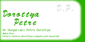 dorottya petre business card